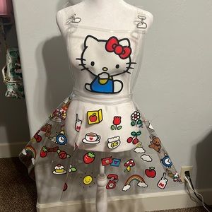 NWT Hello Kitty x Dolls Kill vinyl pinafore dress